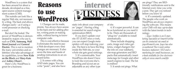 business fraser valley newspaper article on wordpress web sites