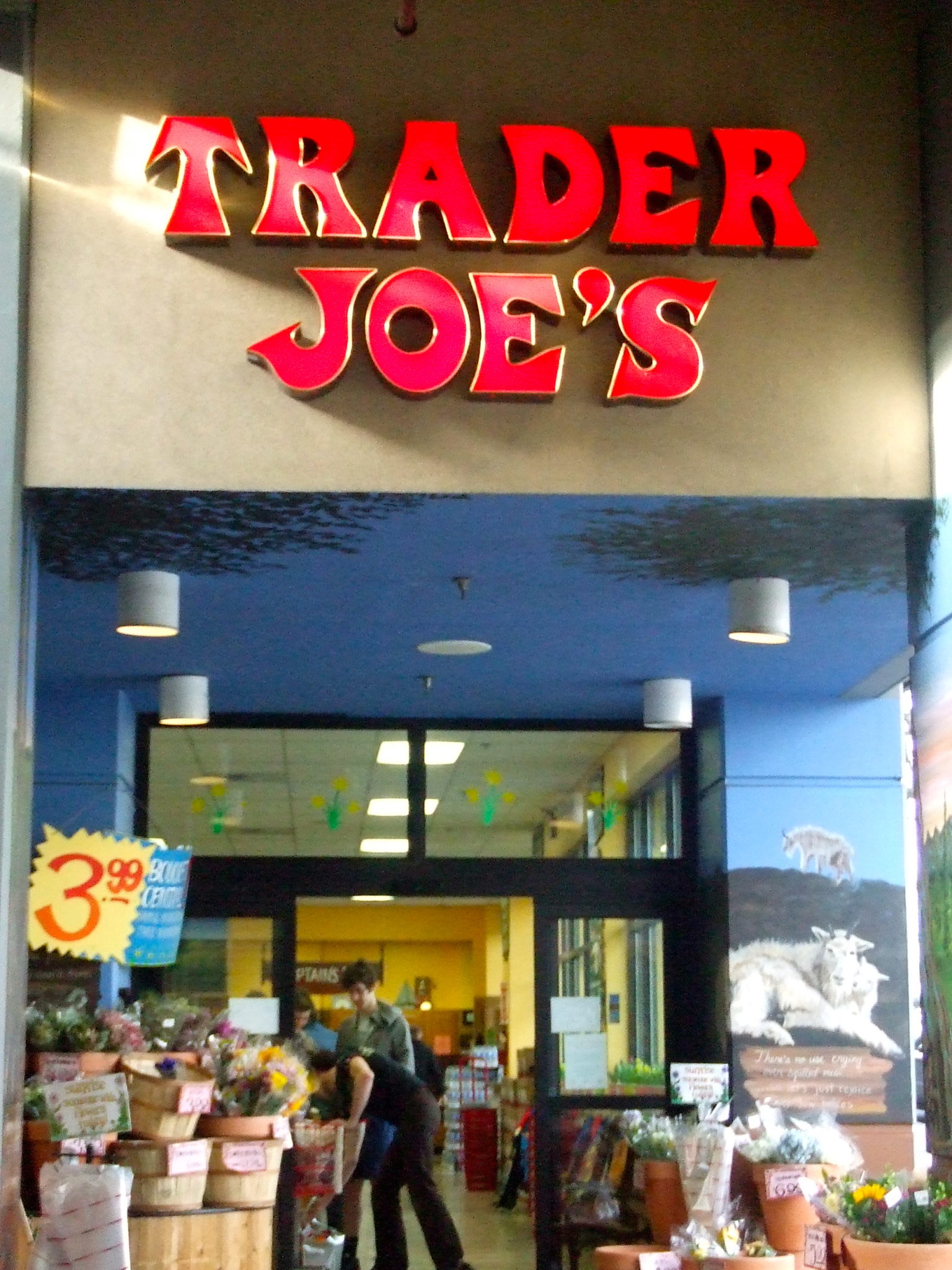 A unique store entrance experience at Trader Joe's