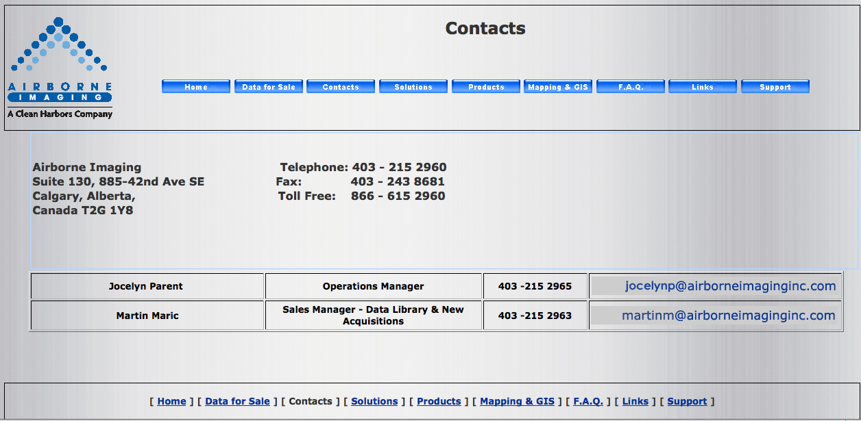 old contact page