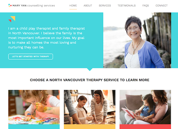 vancouver therapist home page website design in genesis theme framework featured image