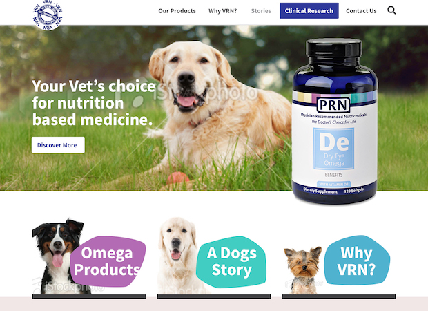 dog product home page website design in genesis theme framework featured image