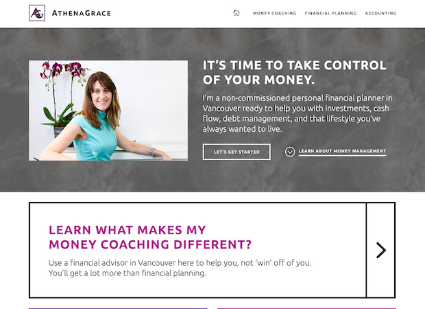 vancouver financial planner home page website design in genesis theme framework featured image