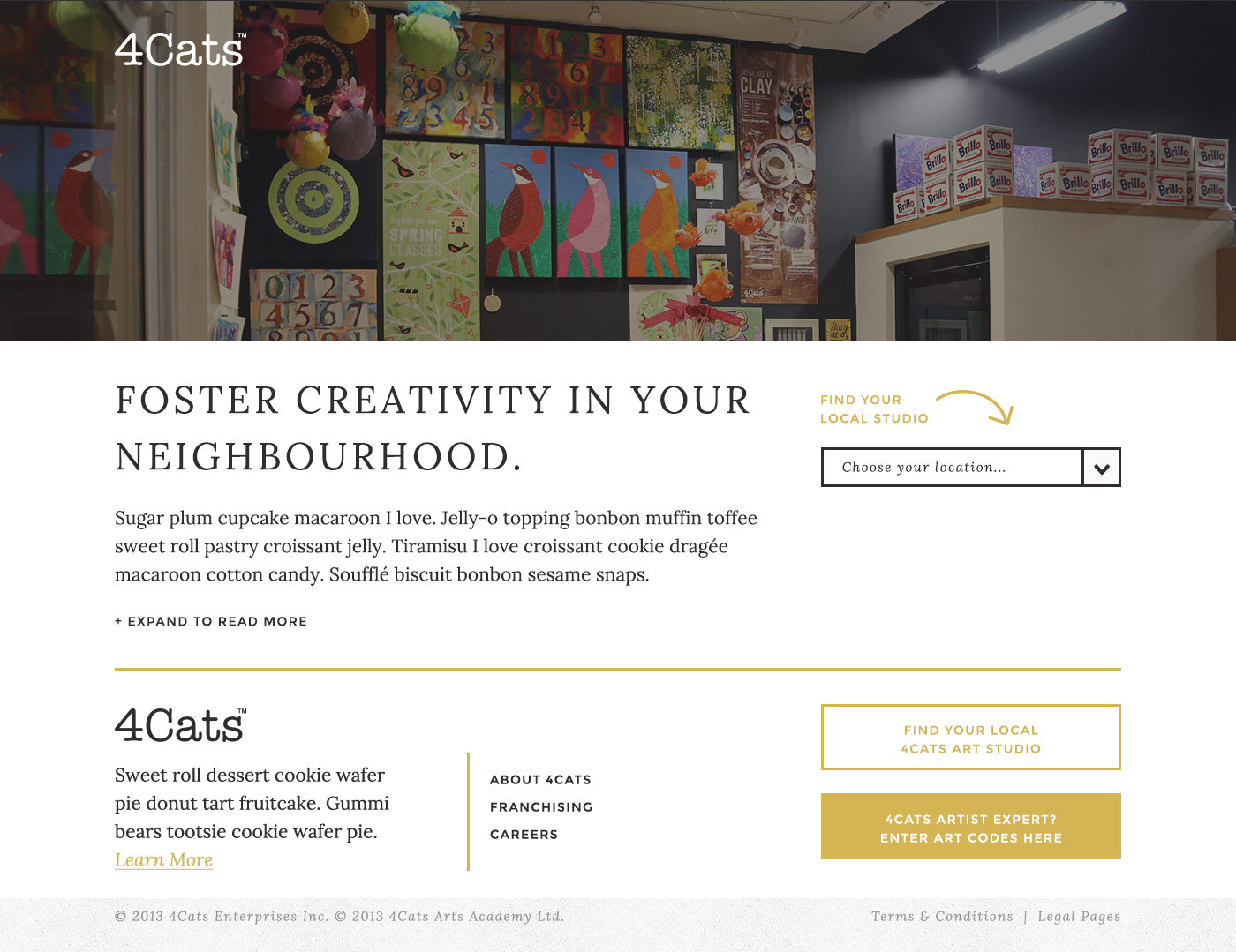 headquarters franchise home page web design