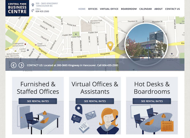 Vancouver office business web design home page featured image